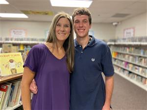 Current picture of Pharr ES Tracy Hawkins and son Reid